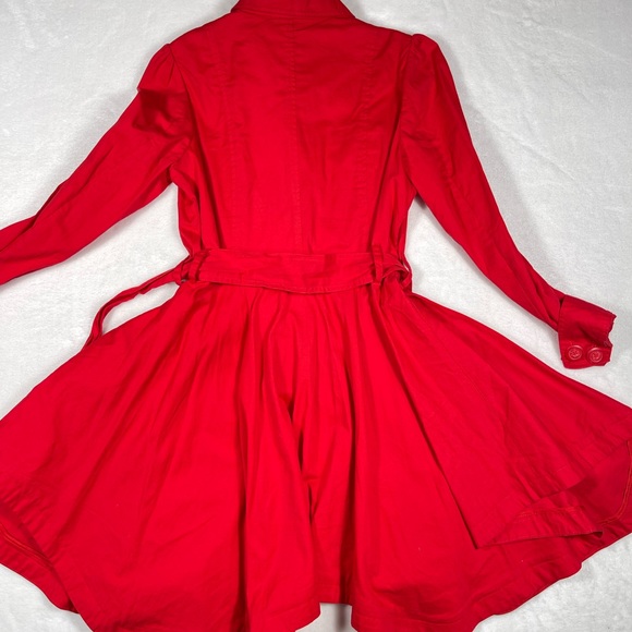 Jack by BB Dakota Vibrant Red Coat. French girl, Carolyn Kennedy, Whimsy, Bold - Picture 6 of 9